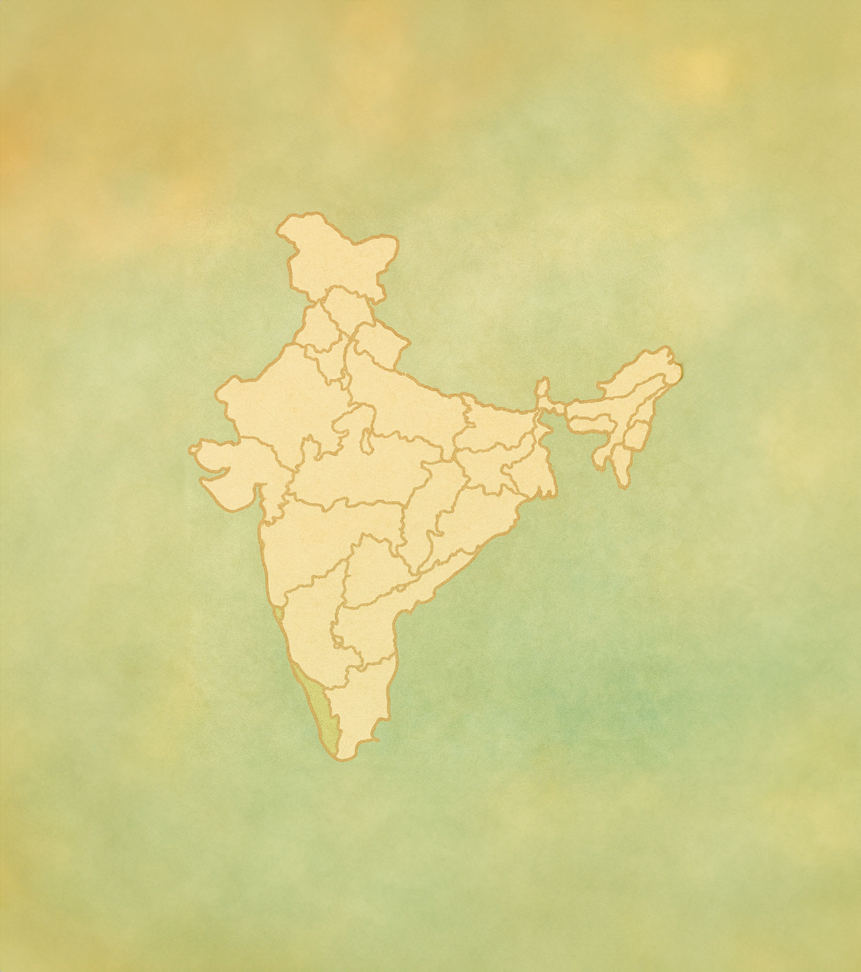 India map with Kerala highlighted